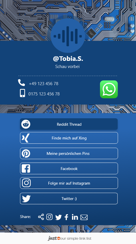 just.me Thumbnail Technik Theme